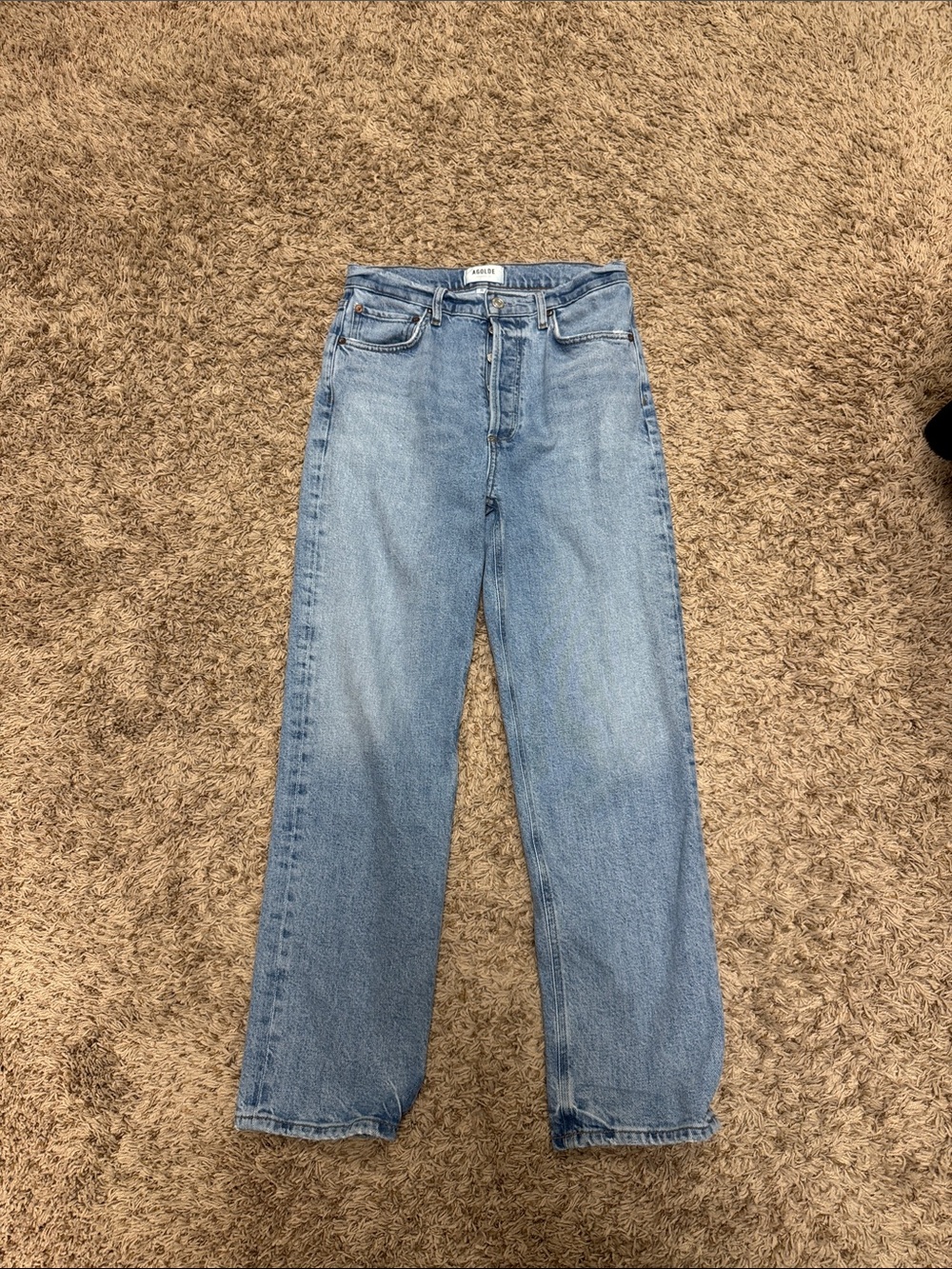 Agolde 90’s pinch waist crop in ripple